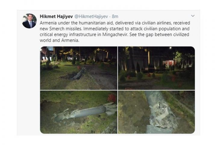 “Ermənistan yeni “Smerç” raketləri alıb və dərhal Mingəçevirə atıb”