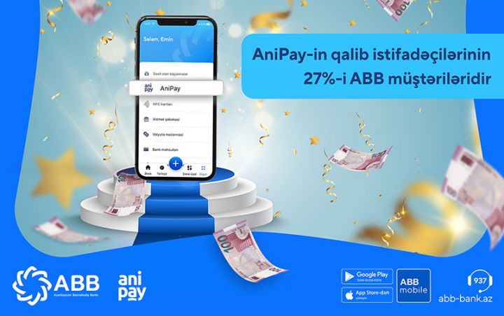AniPay-in qalib istifadəçilərinin 27%-i ABB-nin müştəriləridir