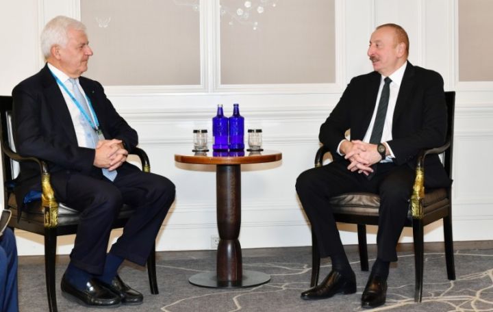 Prezident Əliyev "Leonardo" şirkətinin baş icraçı direktoru ilə görüşüb