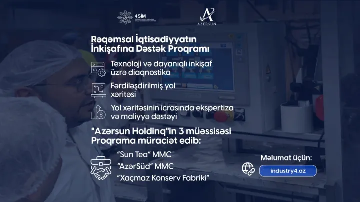 “Azərsun Holdinq” 4-cü Sənaye İnqilabı üzrə Dövlət Proqramına qoşulur